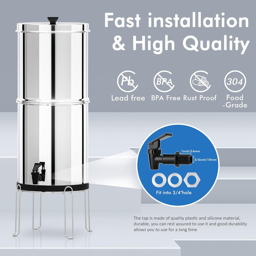 2.9 Gallon Gravity-Fed Water Filter with Stainless Steel Stand V9279