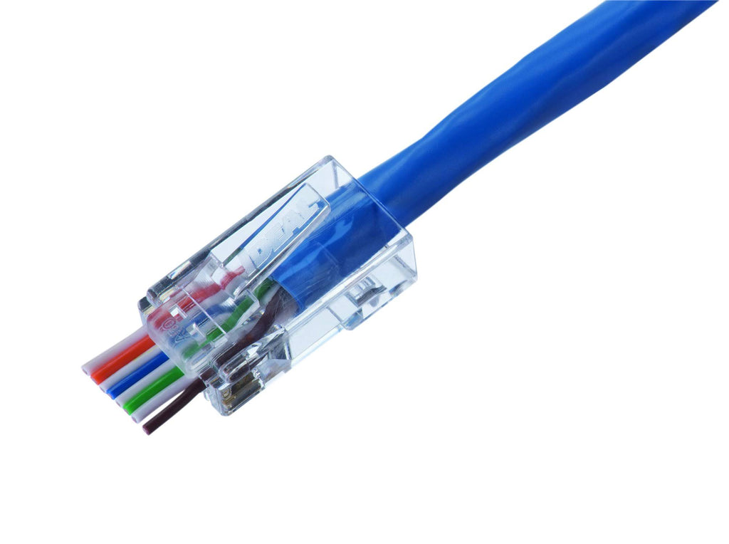 CAT-6 Feed-Thru RJ45 Mod Plugs 100 count E888505