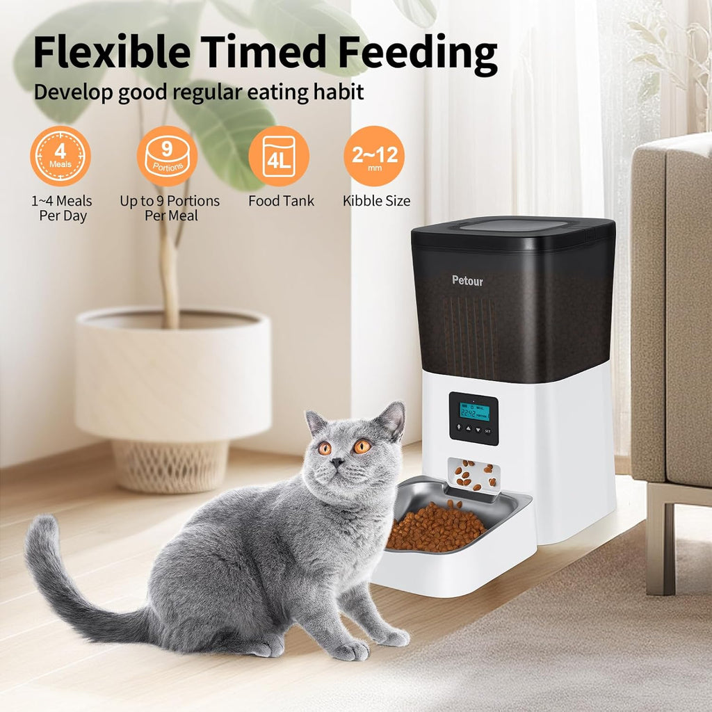 Automatic Cat Feeder with Stainless Steel Bowl M2073