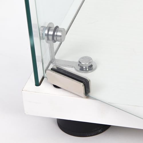 White 3 Shelves Glass Display Cabinet D7644