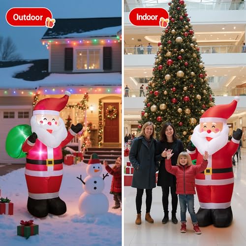 8FT LED-lit Inflatable Santa Claus Decoration Y3840