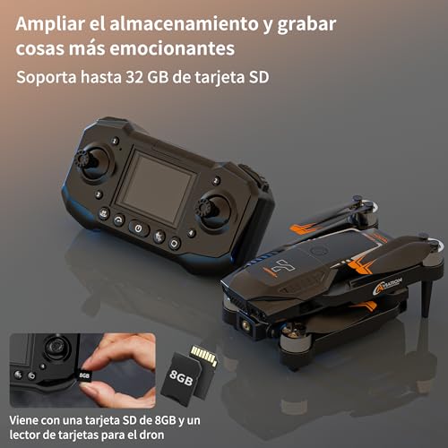 Drone with 2.4" Screen, Brushless Motor FPV Drone with Camera, 8GB SD Card S46933