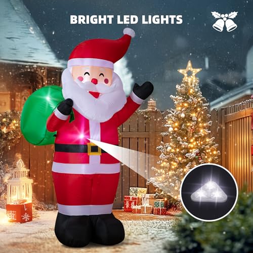 8FT LED-lit Inflatable Santa Claus Decoration Y3840
