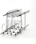 12-Inch 2-Tier Wire Pull Out Kitchen Cabinet Organizer, Chrome D118128