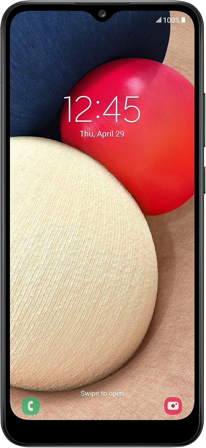 Black 32GB Samsung Galaxy A02s Prepaid Smartphone W125