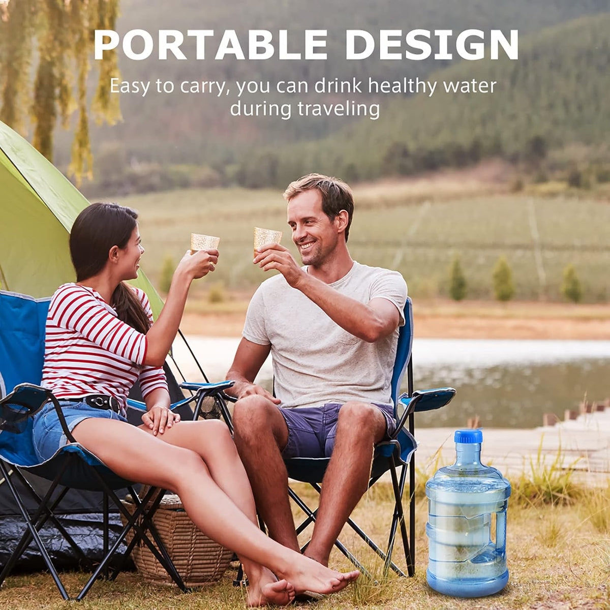Plastic 5 Gallon Water Bottle with Cap PVC U74984