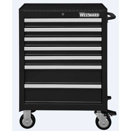 Black 7 Drawer Rolling Cabinet Z6236