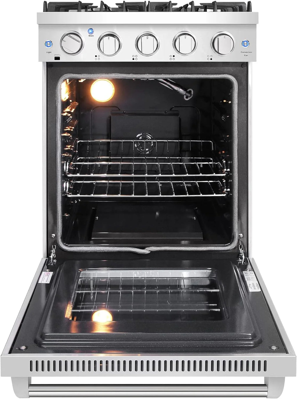 24 in. Freestanding Gas Range with 3.73 cu. ft. Capacity Oven in Stainless Steel V894639