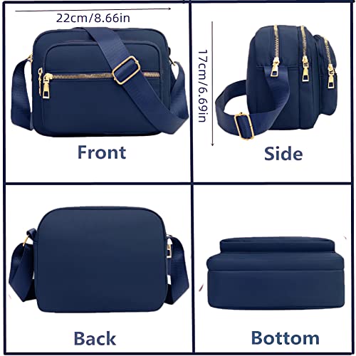 Black Nylon Crossbody Bag V2269