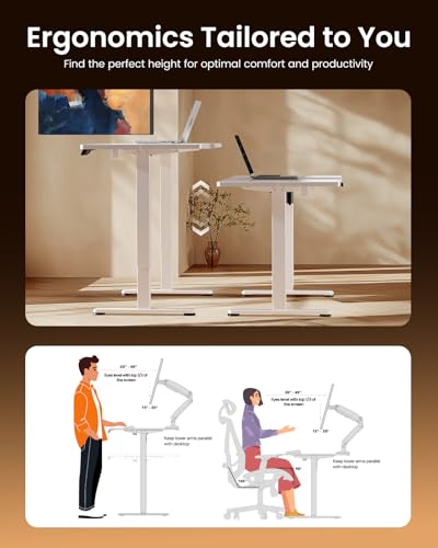 48 x 24 Inches Height Adjustable Electric Standing Desk with Memory S60592
