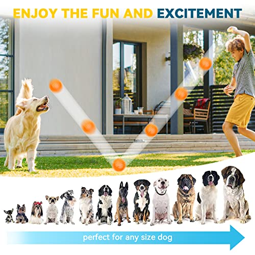 4.5'' Squeaky Dog Toy Balls, Spiky Dog Balls, Durable Puppy Chew Toys, BPA Free Non-Toxic (Purple) F327653