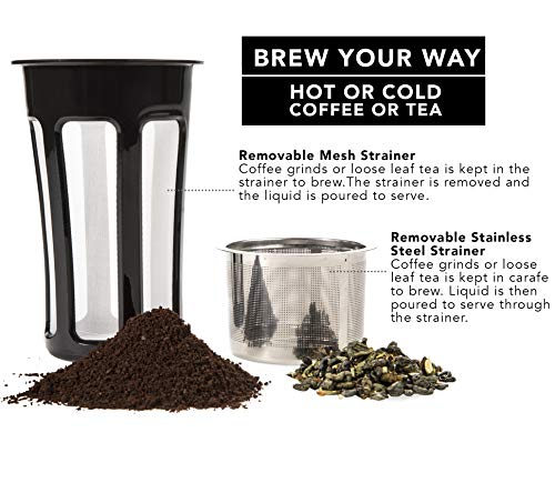 68 Oz Stainless Steel Insulated Coffee Carafe with Tea Infuser and Strainer L518856