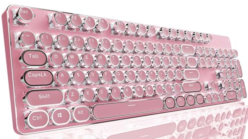 Pink Wireless Mechanical Keyboard with White Backlit Q45573