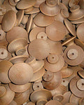 2" Unfinished Birch Wood Round Drawer Knobs (5) Z7903