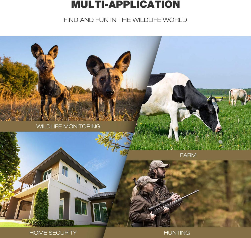 4K 30MP Trail Camera with Night Vision 120° Wide Angle IP66 Waterproof V5096