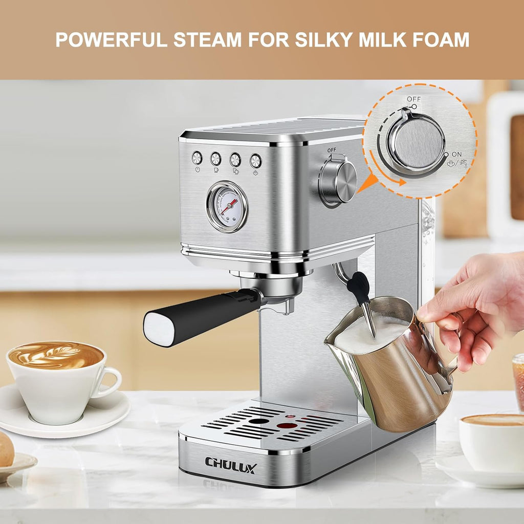 20 Bar Semi Automatic Stainless Steel Espresso Machine R3156