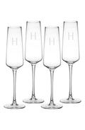Set of 4 Monogram Champagne Flutes M765