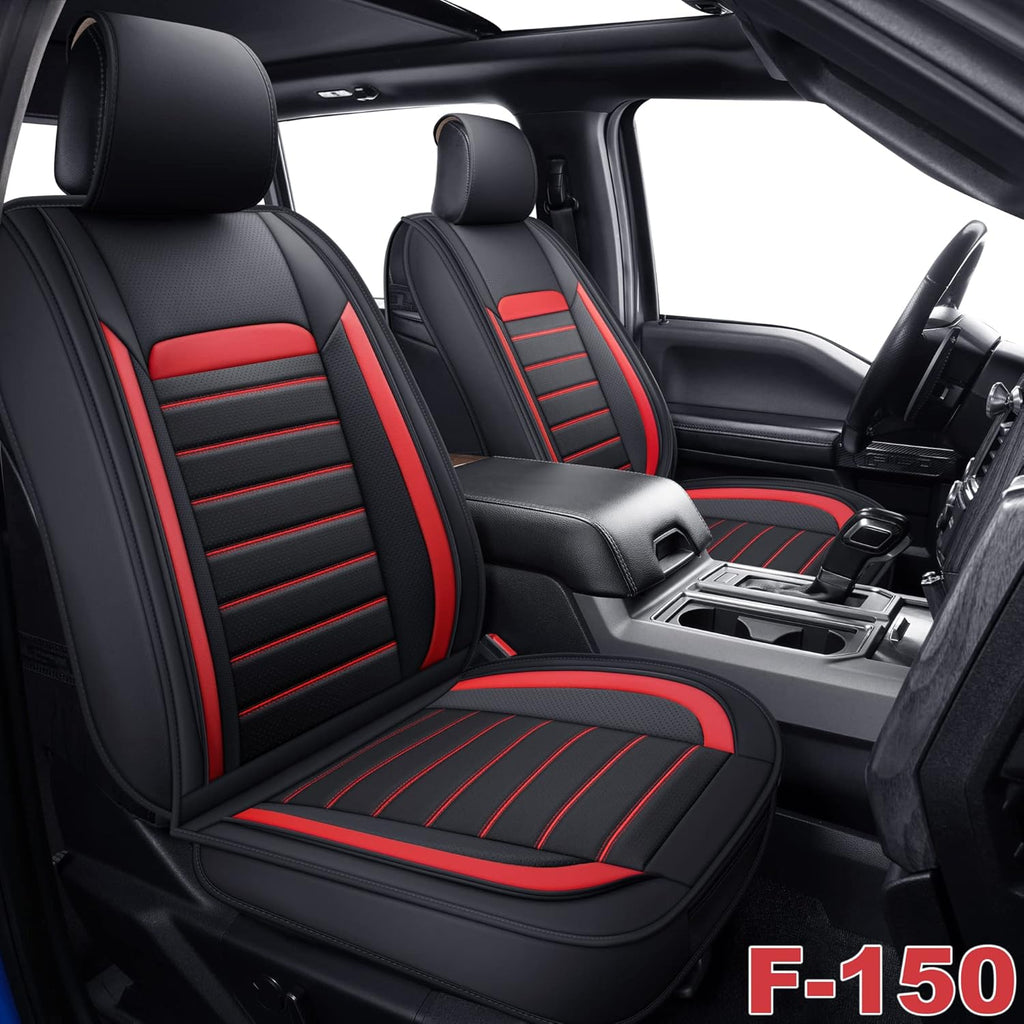 Gray Faux Leather Full Set Pickup Truck Seat Covers B936485