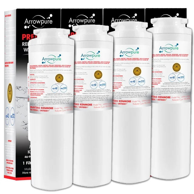 4 Pack UKF8001 Refrigerator Water Filter Replacement V74843