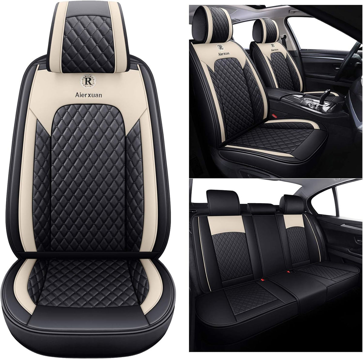2 PCS Front Leather Waterproof Universal Seat Covers B970981