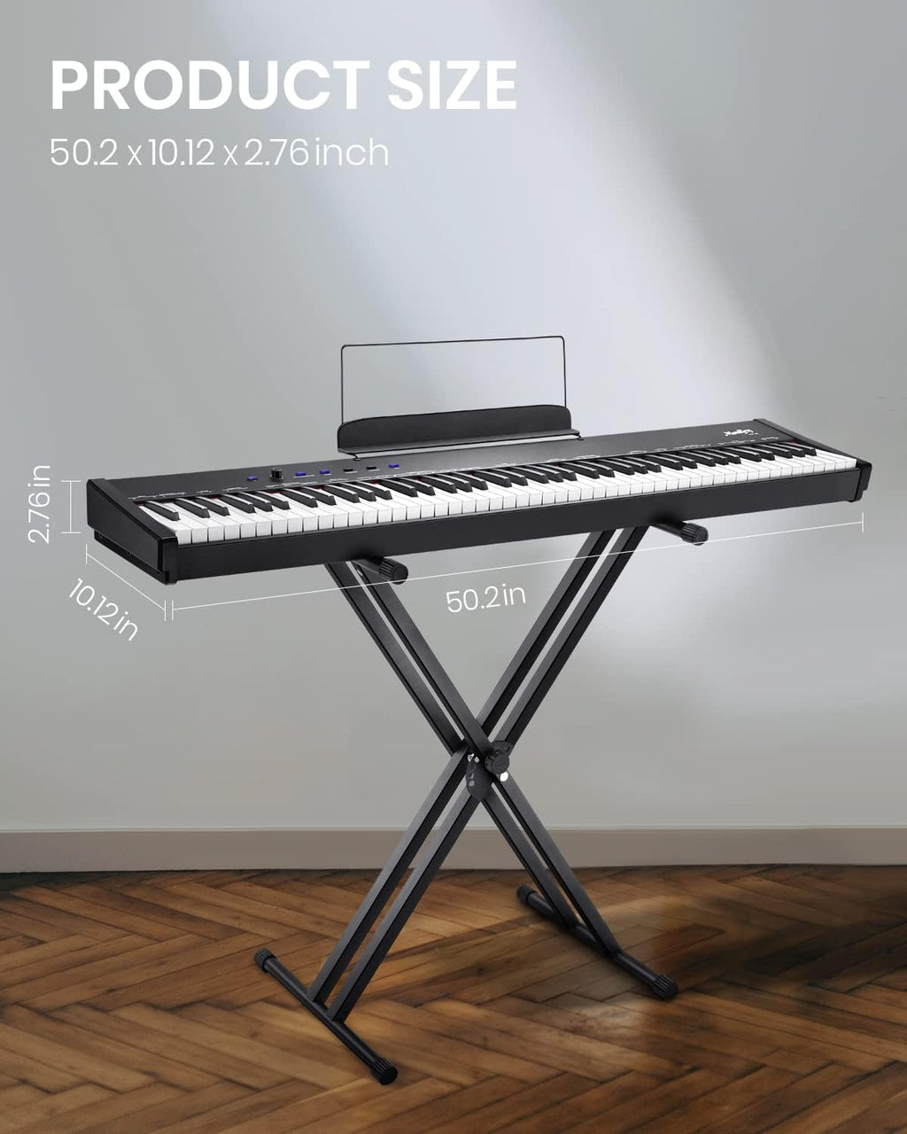 88-Key Semi-Weighted Digital Piano with Sustain Pedal K70734
