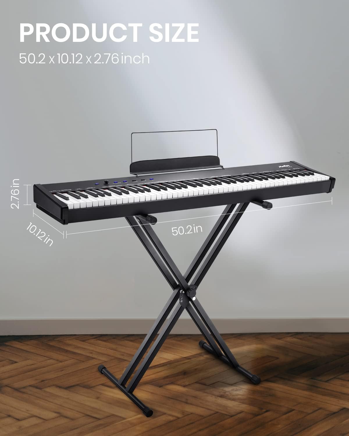 88-Key Semi-Weighted Digital Piano with Sustain Pedal K70734