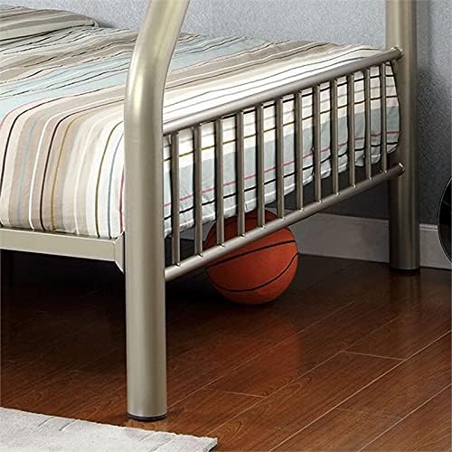 Metallic Gold Metal Twin Over Full Bunk Bed Q7606