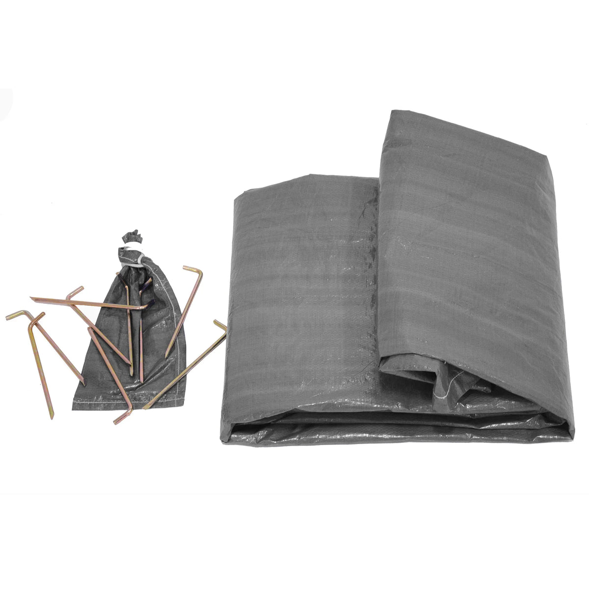 Waterproof Tent Footprint Ground Tarp 10' (3M) with Pegs Pins T4462