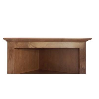 Corner Bookcase, 6 Shelves, Red Oak K320