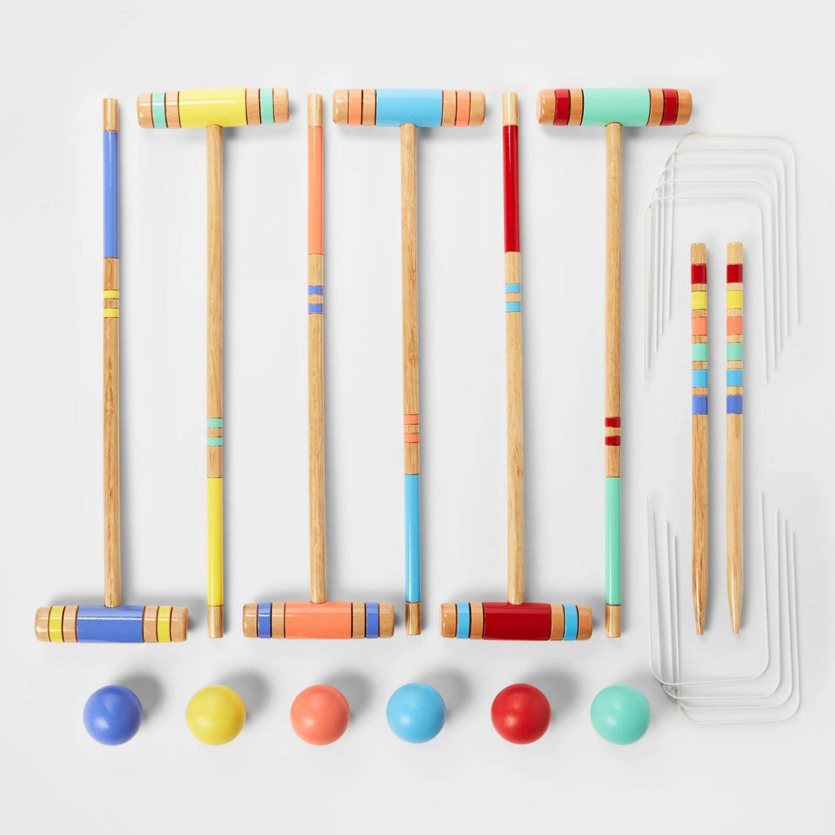 24 Pieces Croquet Game Set with Storage Carry Bag V99959