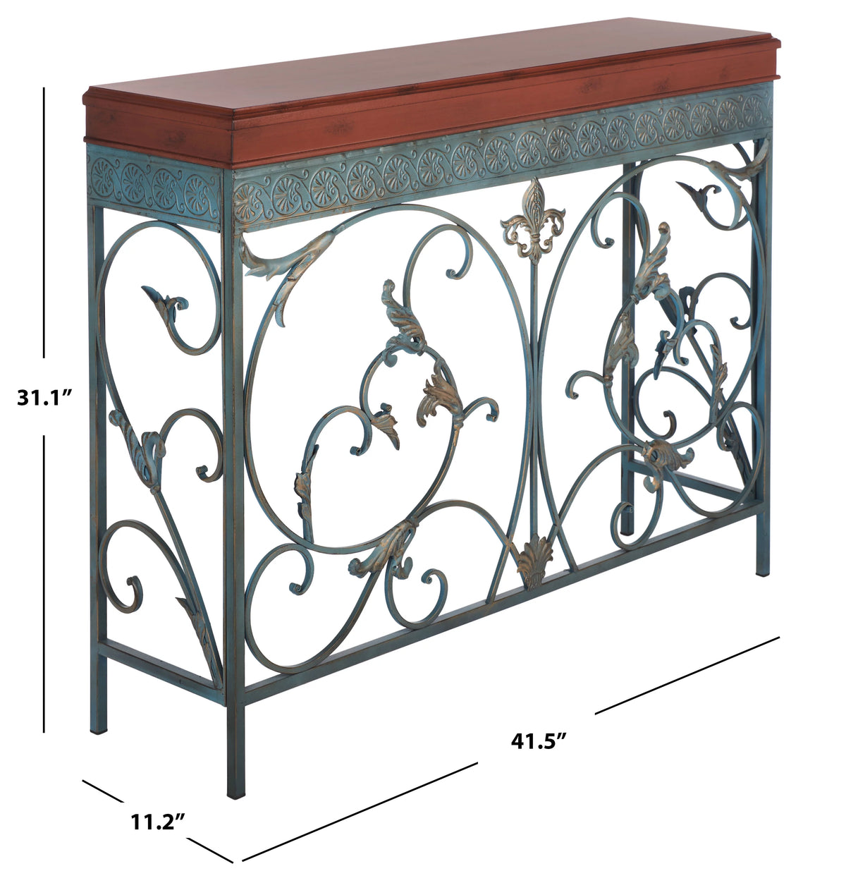 Brown Traditional Console End Table M2159