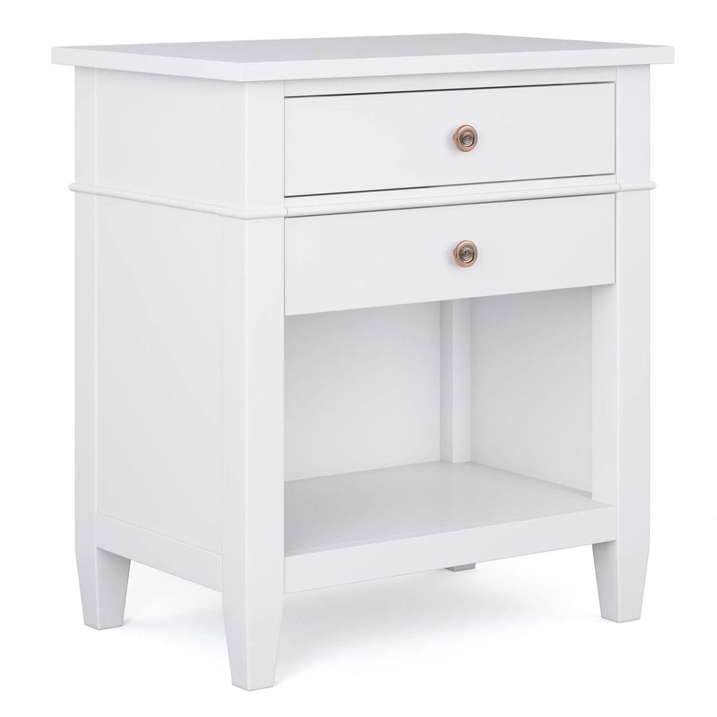 White 24 inch Wood Nightstand A18446