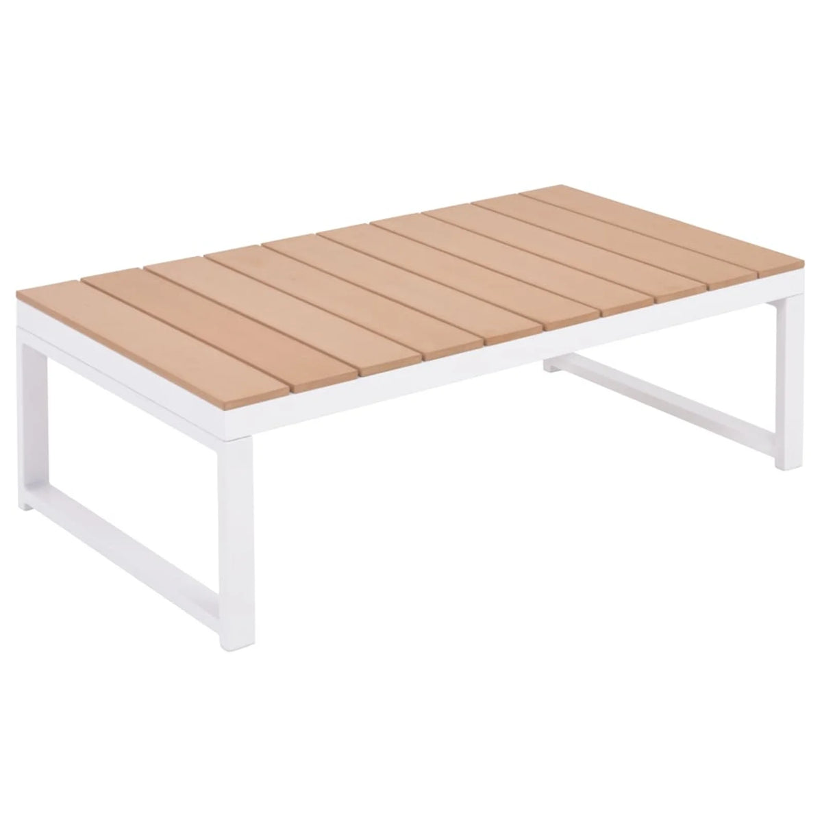 4 Piece Outdoor Conversation Sectional Sofa Set with Coffee Table Aluminum Frame Patio Lounge Set G523229