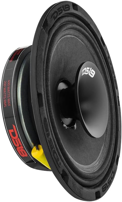 8 Inches Shallow Hybrid Mid-Range Car Audio Loudspeaker with Grill Included 400W Max 200W RMS 4 Ohms E25708
