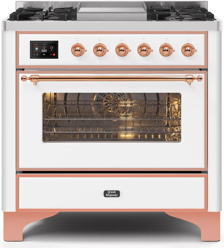 White Dual Fuel Natural Gas Range O69898
