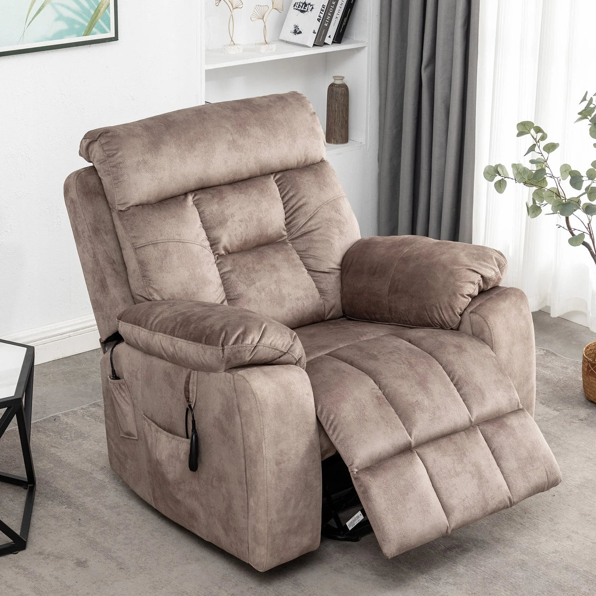 Velvet Power Lift Massage Recliner Chair R67201