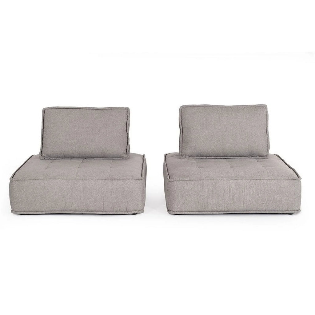 5-Piece Modern Fabric Modular Sectional Sofa in Gray P21635