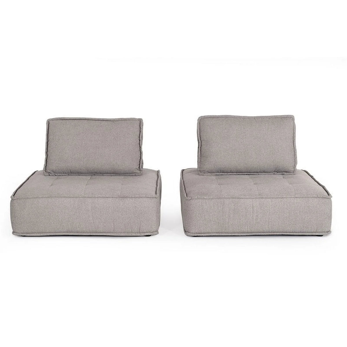 5-Piece Modern Fabric Modular Sectional Sofa in Gray P21635