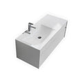 48 in. Gloss White Wall Mount Bathroom Vanity D1544