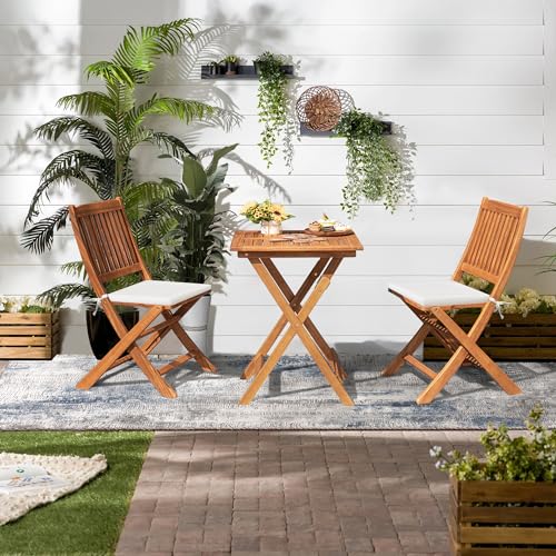 3 Piece Acacia Wood Folding Patio Bistro Set E18956