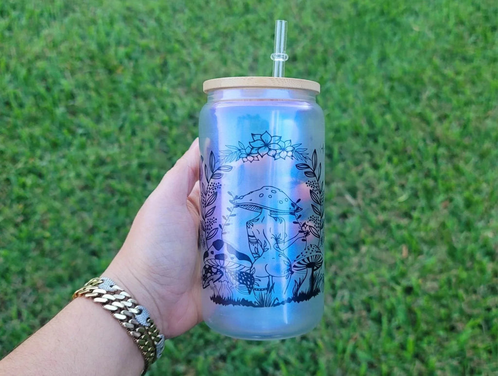 Mushroom Beer Can Glass T690994