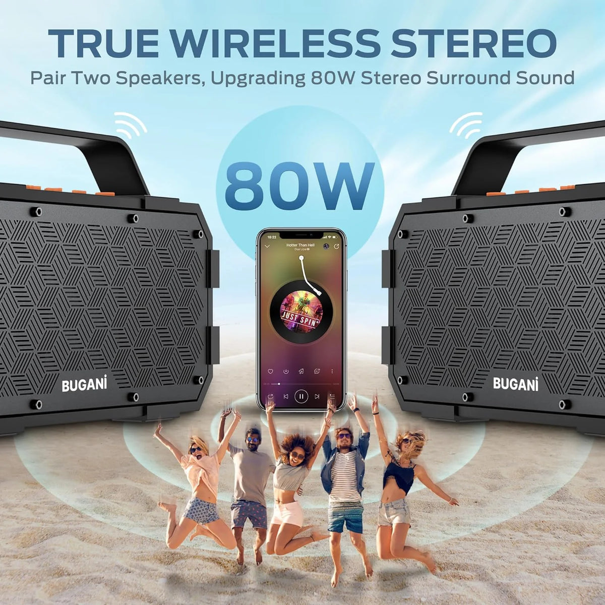 Wireless Portable Bluetooth Speaker 40W IPX6 Waterproof S3561