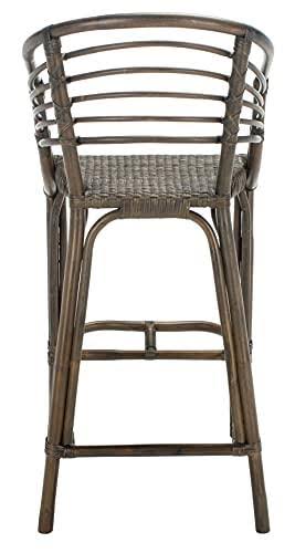 Dark Brown Rattan Bar Stool W876