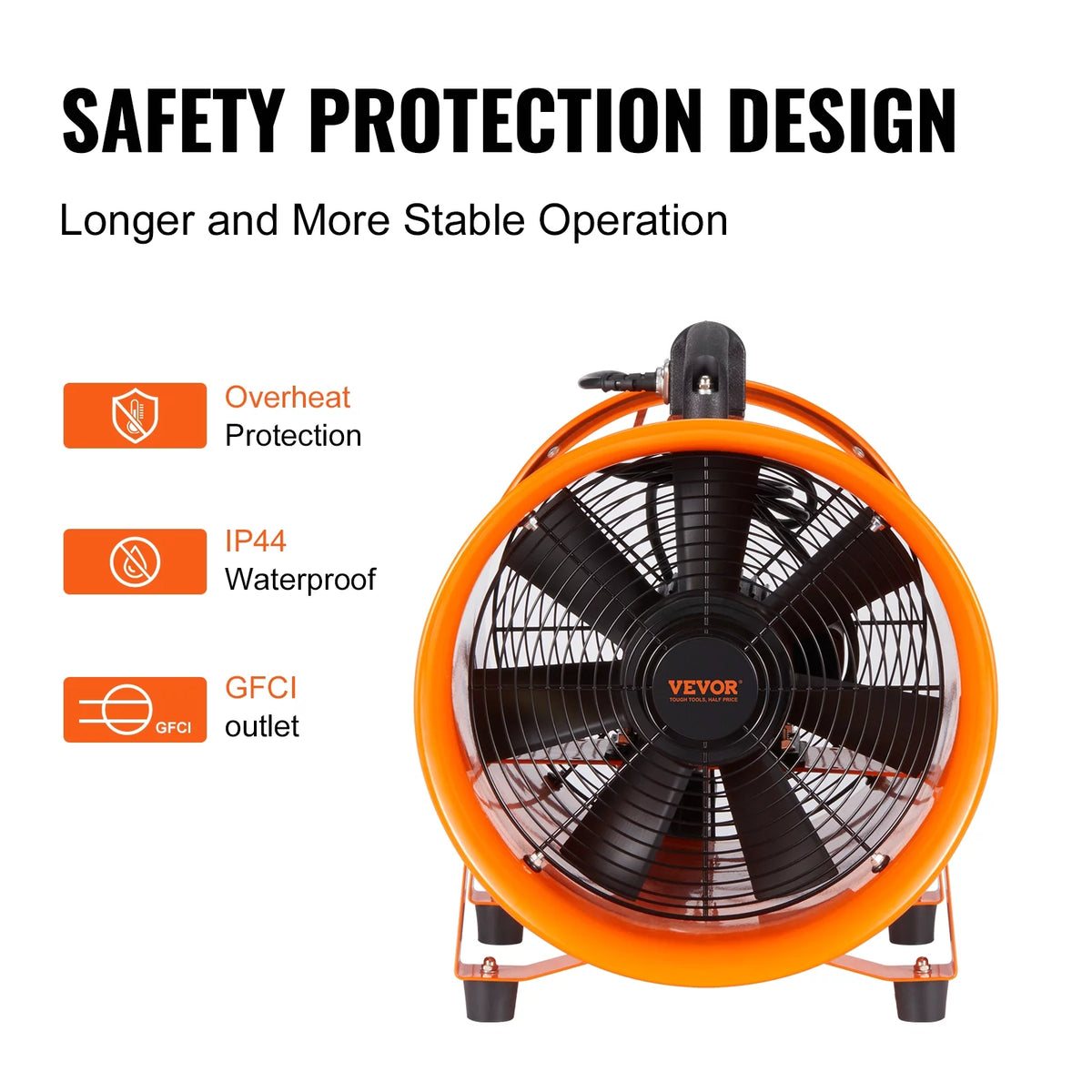 16" Portable Extractor Fan Blower with 33ft Duct Hose Q918