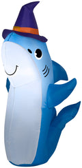 Inflatable Shark with Witch Hat, 3.5 ft Tall, Multicolored L26953