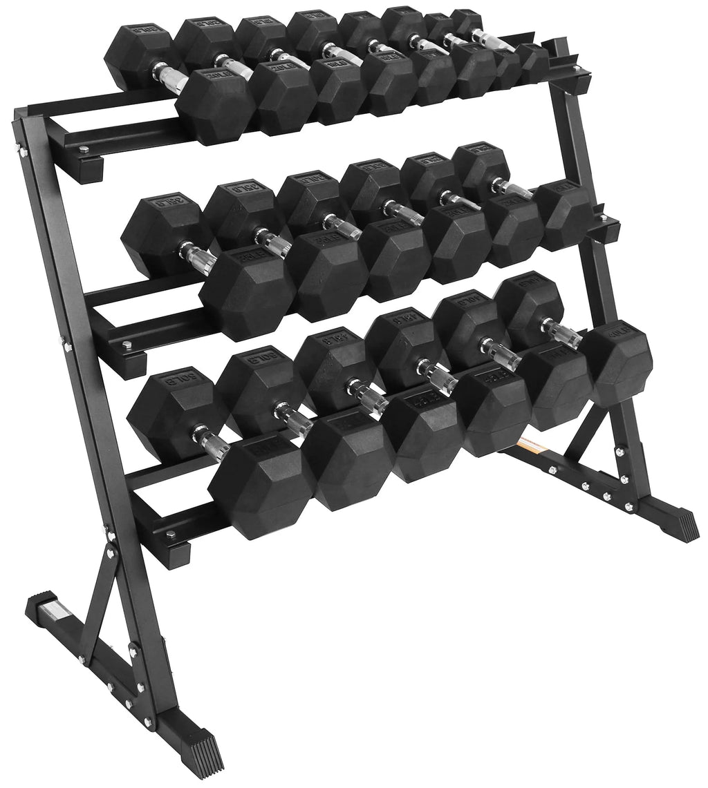 150 LB Dumbbell Set with A-Frame Rack O67347