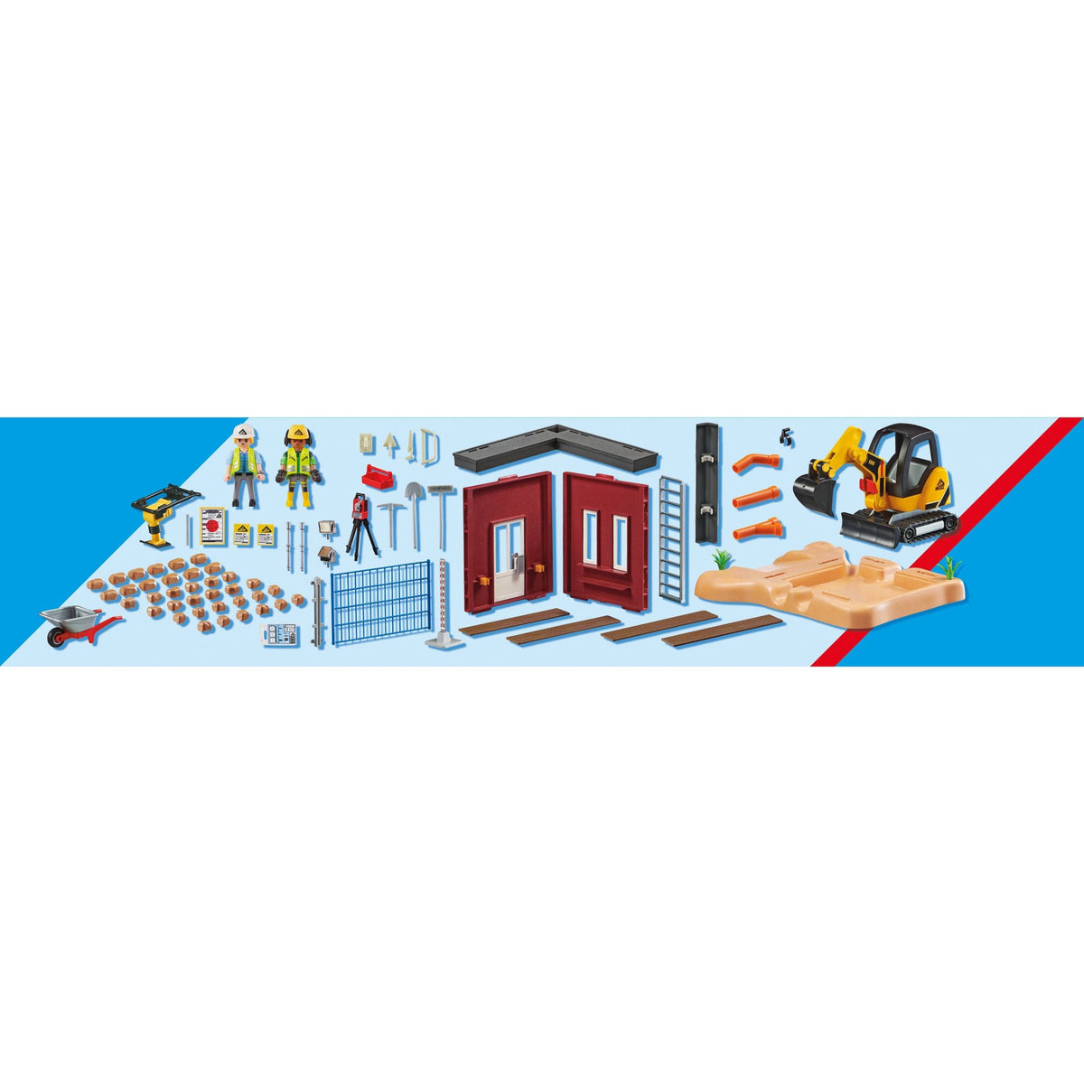 Mini Excavator with Building Section Q12776