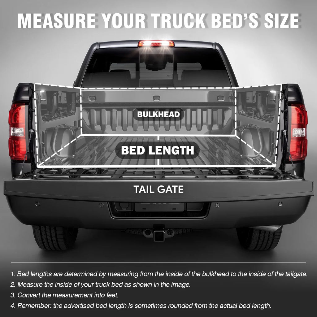 Hard Solid Tri-Fold Tonneau Cover for Chevy Silverado GMC Sierra 8Ft Long Bed U36524