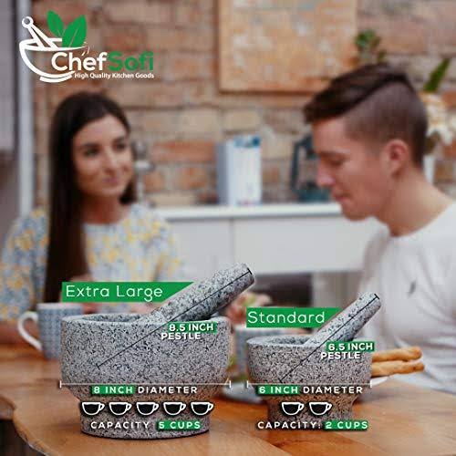 8 inch 5 Cup-Capacity Mortar and Pestle Set D3743