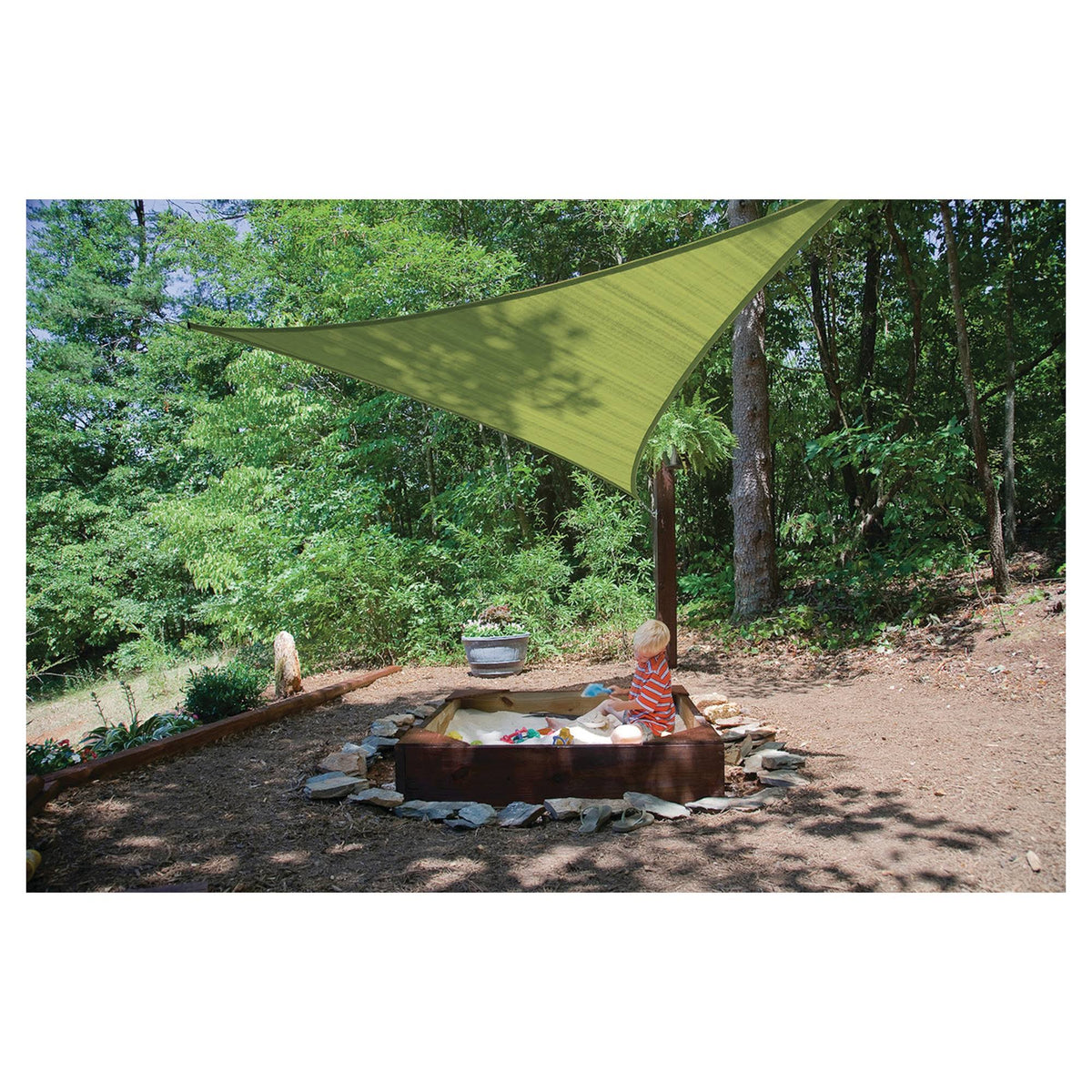 16& Lime Green Triangle Shade Sail P17186
